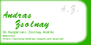 andras zsolnay business card